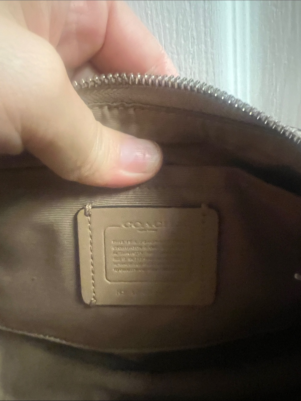 Coach Brown Leather Shoulder Bag with Embossed C - Picture 6 of 8